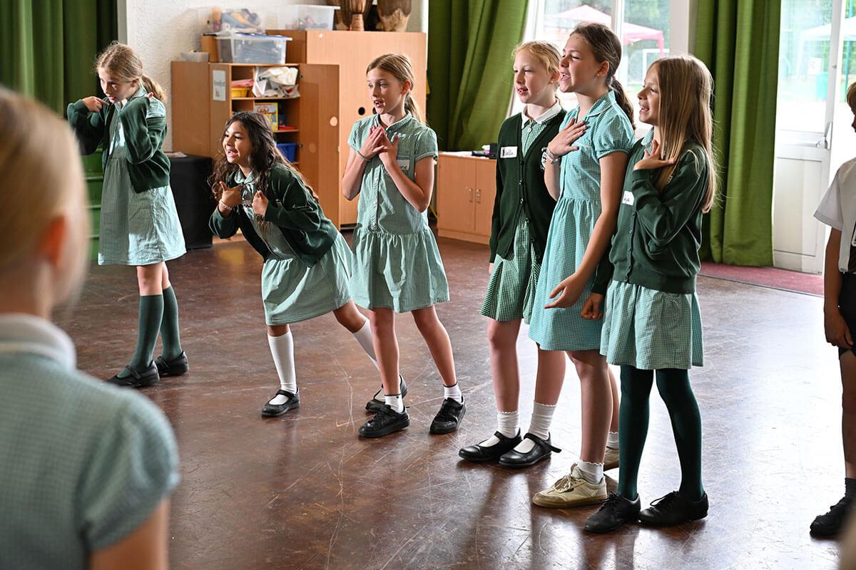 All Saints primary students learning Shakespeare skills