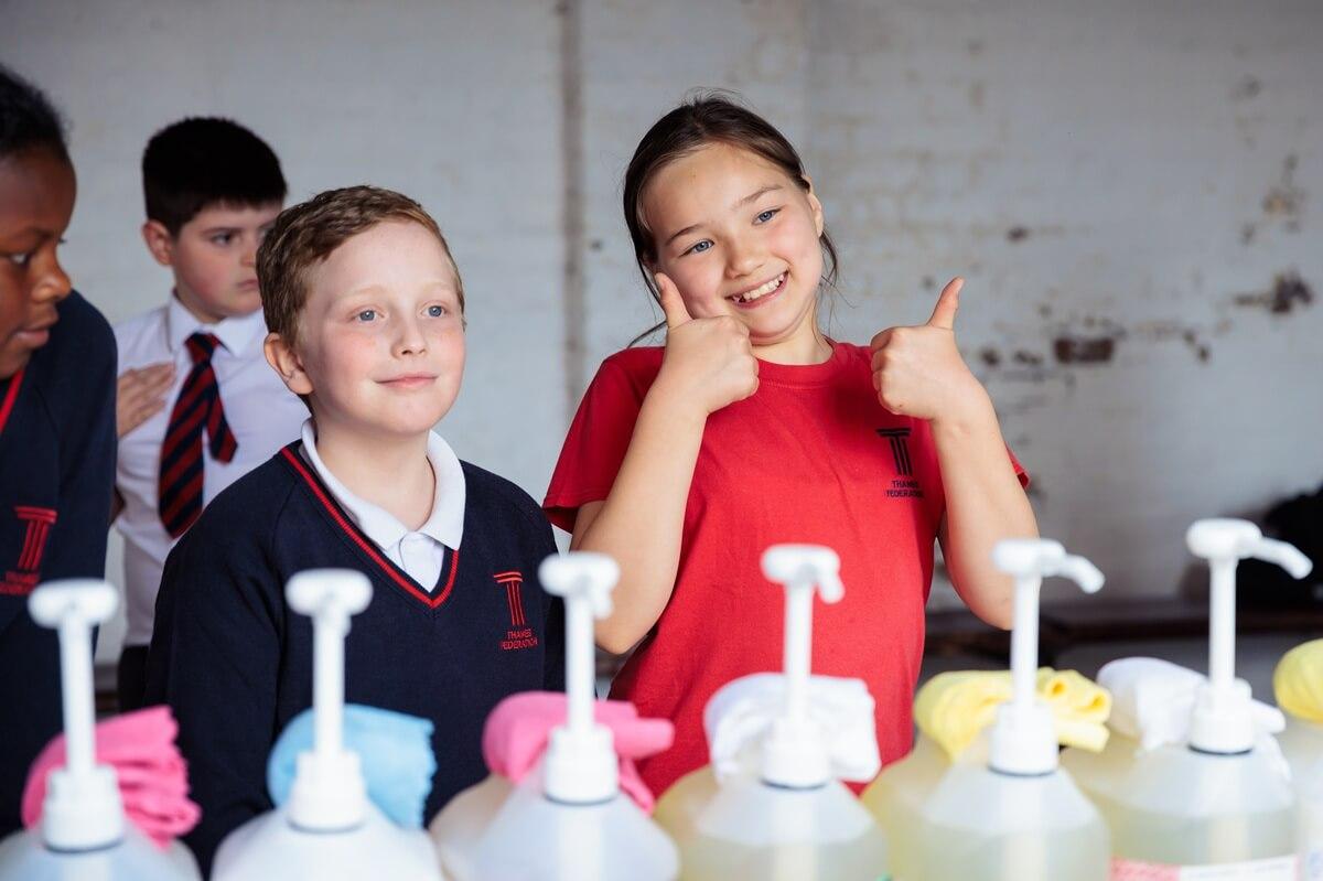 Pupils open new refill shop at Melcombe primary in Fulham