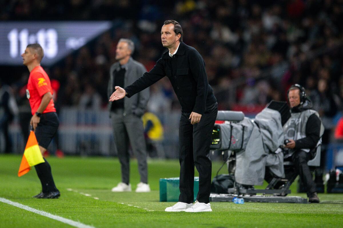 New R's boss Julien Stephan, with his previous employers Rennes