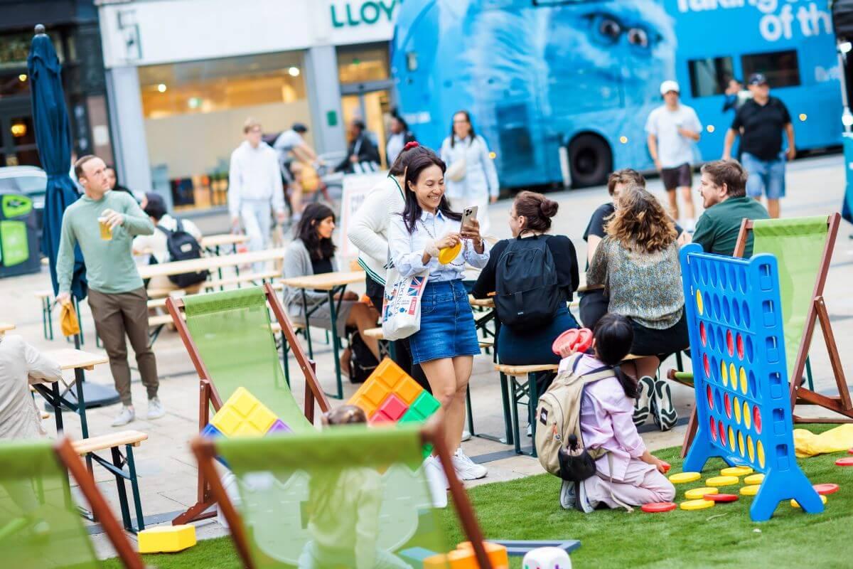 Residents enjoying pop-up pizza on Thursday 7 August
