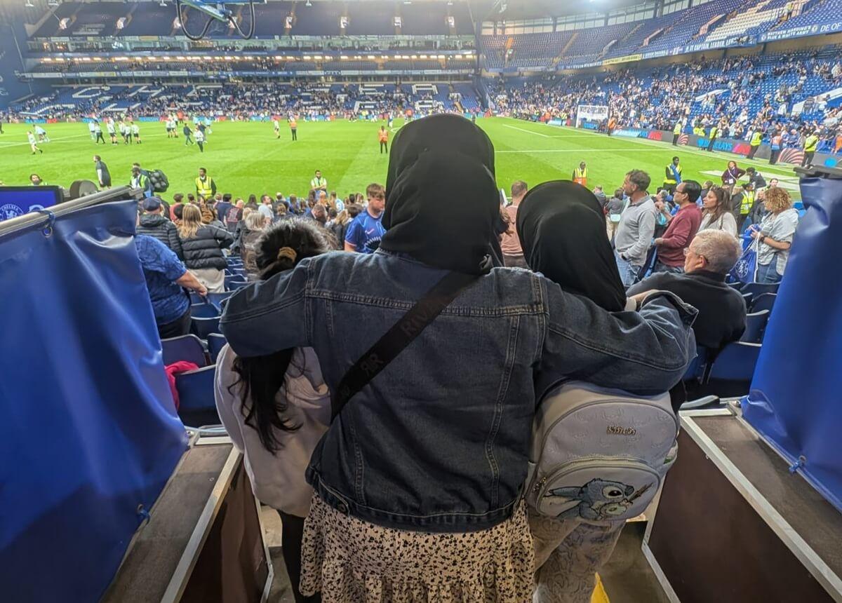 Families in the stands