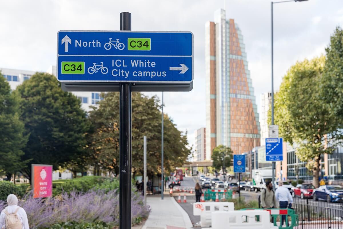 Improvements to the bi-directional cycle route along Wood Lane now ensures safer cycling in the area