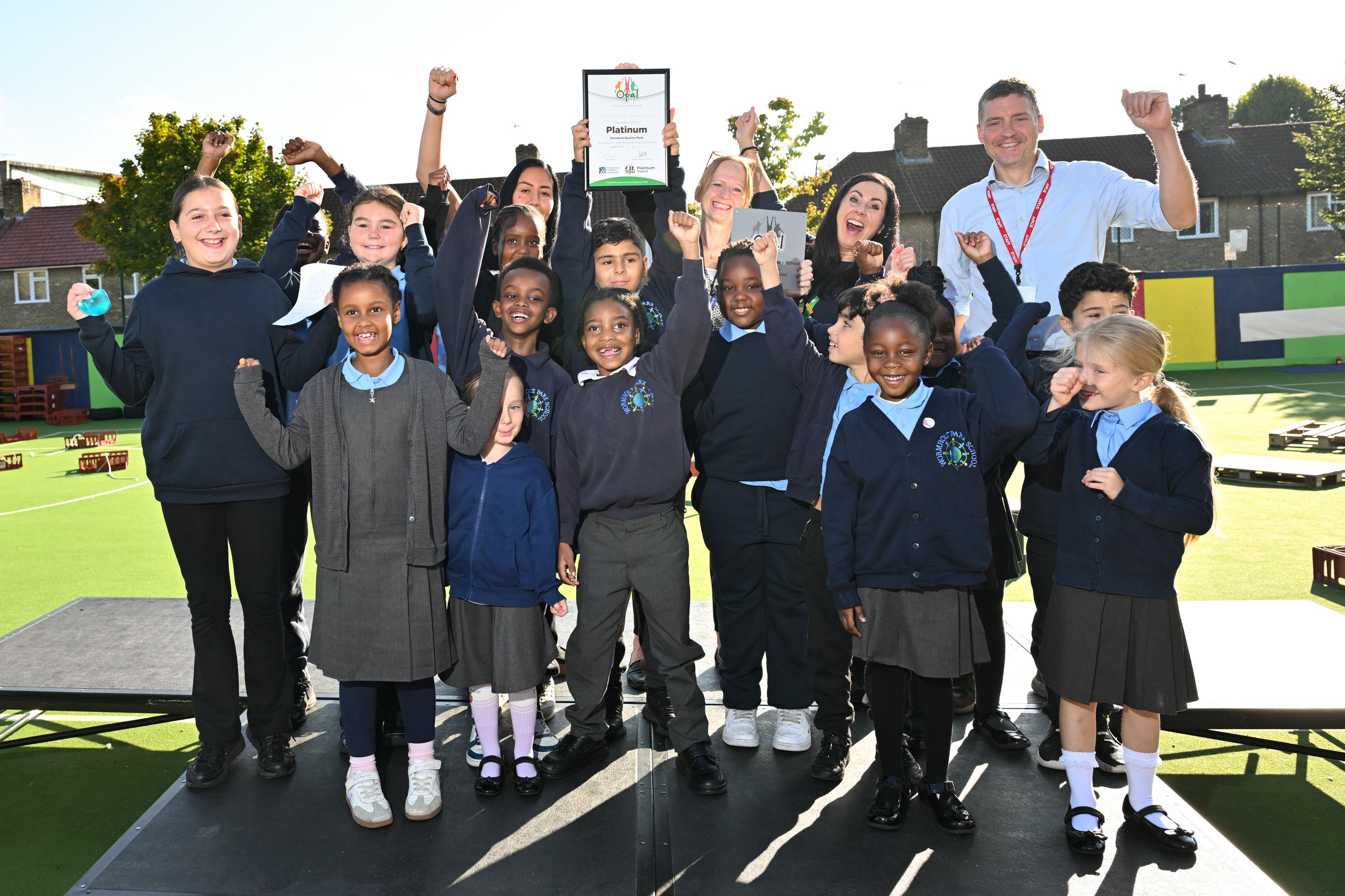 Pupils and teachers celebrated the award on Friday (19 September)