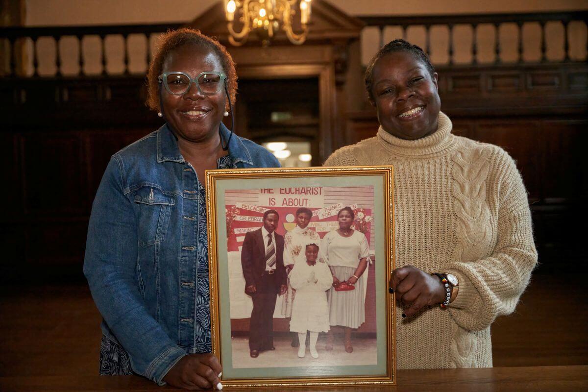 L-R: Cllr Holder, Mayor of H&F, with local resident and their roadshow entry