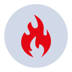 Graphic representation of a flame