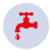 Graphic representation of a water tap