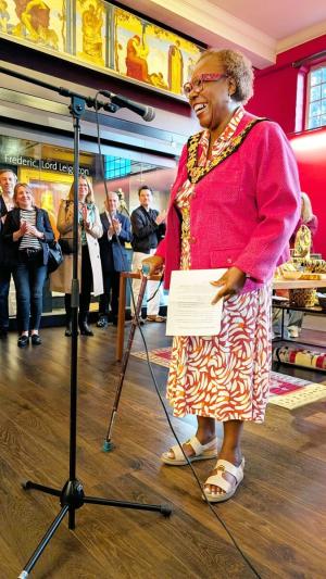 Cllr Sharon Holder, Mayor of H&F speaking at the opening