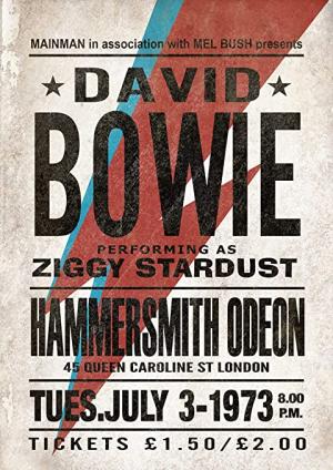 Original poster for the Ziggy Stardust show at Hammersmith Odeon in 1973