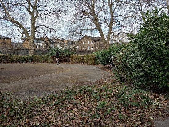 The site of the old children’s playground area