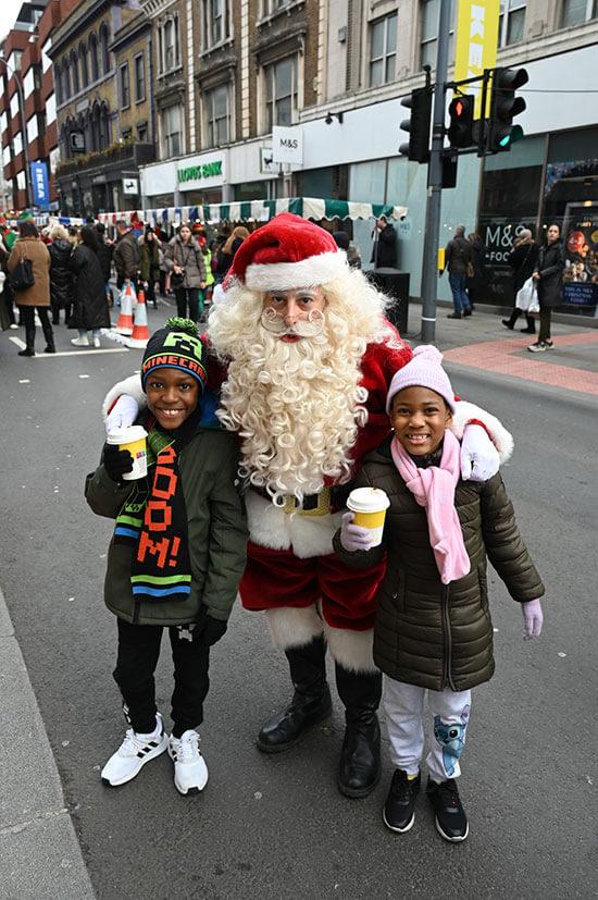 Father Christmas visiting King Street in 2022