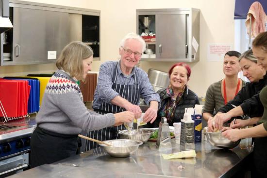 A cooking class at the Macbeth Centre