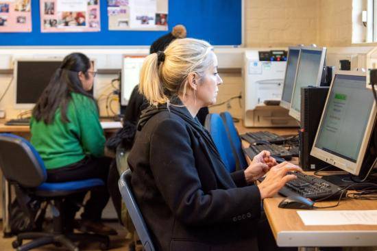 Computer class at the Macbeth Centre