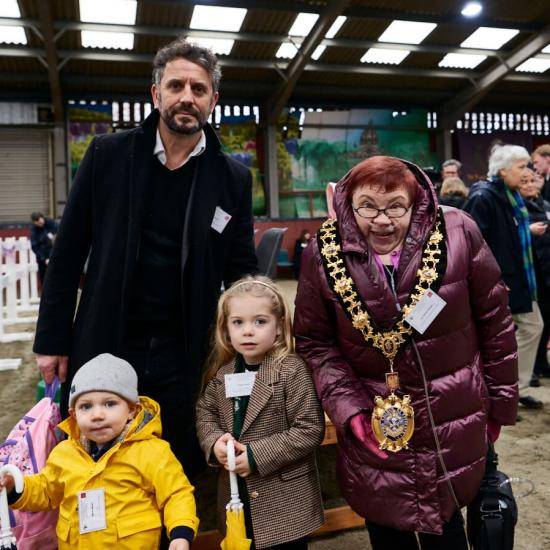 Cllr Patricia Quigley (right) at the Wormwood Scrubs Pony Centre