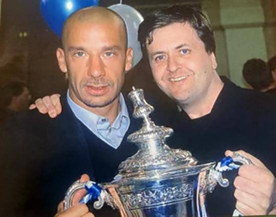 Gianluca Vialli (left) with Paul
