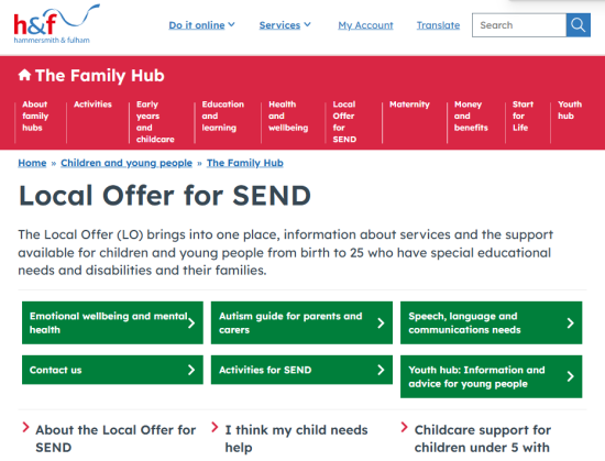 Local Offer landing page screenshot