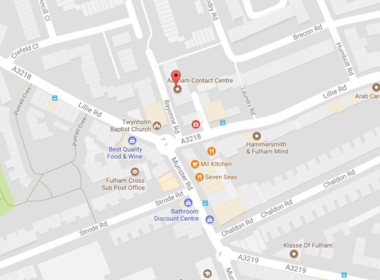 Map showing Askham Contact Centre