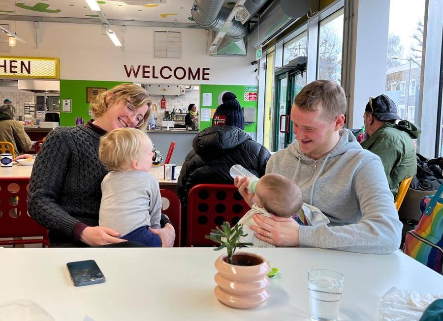 Residents at the Nourish Hub's Warm Welcome