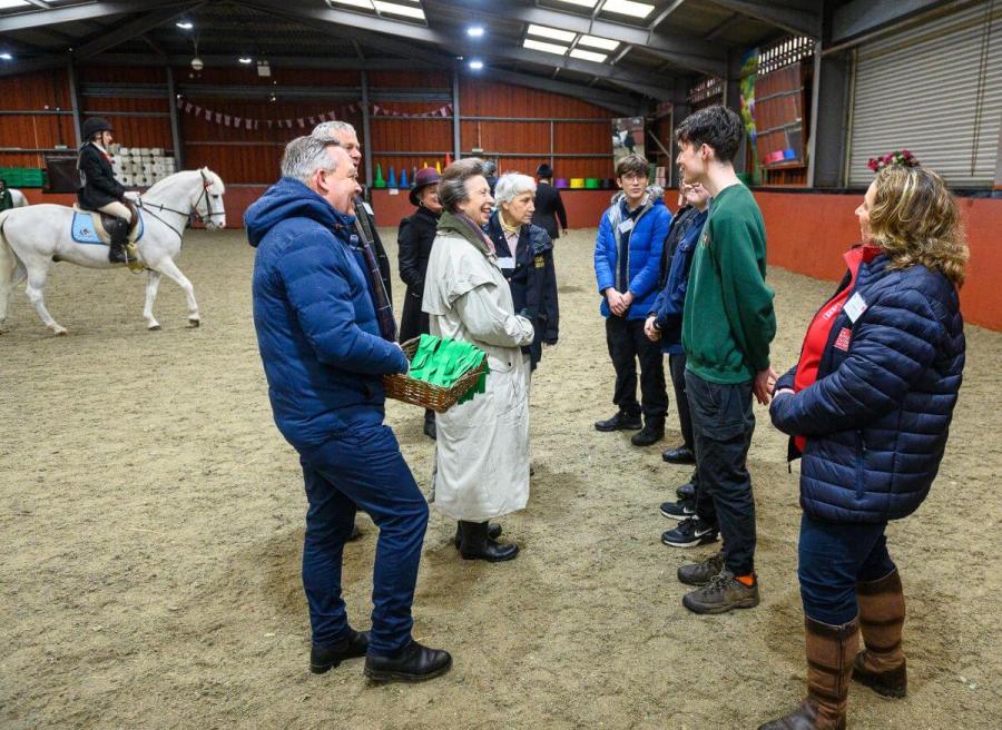 HRH The Princess Royal meeting BHS Changing Lives through Horses participants