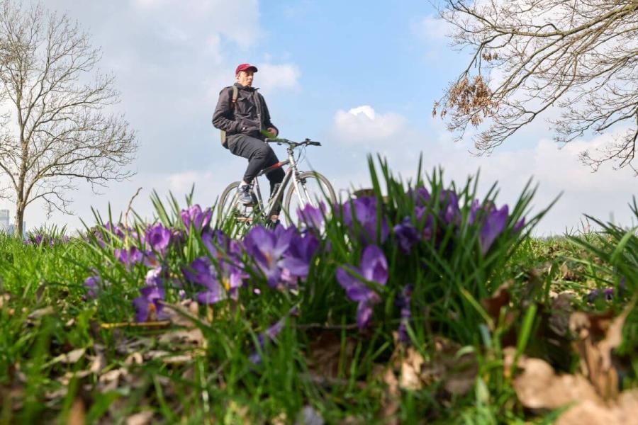 Cyclist in Wormwood Scrubs