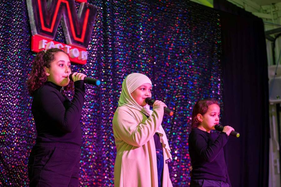 Most original winners Basma, Lamis and Basma singing popular Arabic songs