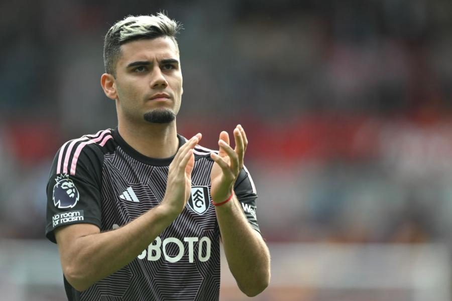 Andreas Pereira applauds the fans