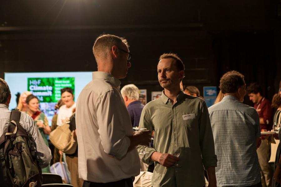 People chatting at H&F Climate Action Week 2024