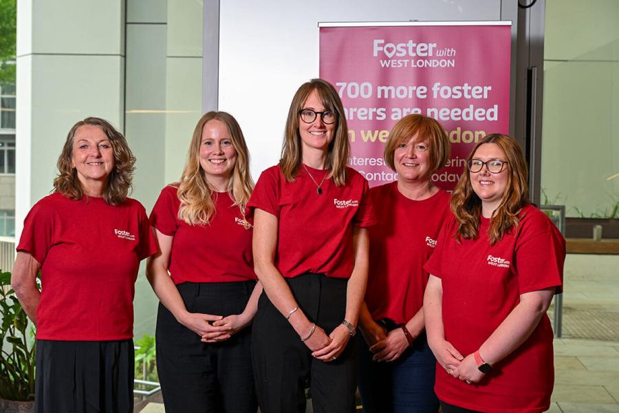 Denise Frost (far left) alongside the Foster with West London team