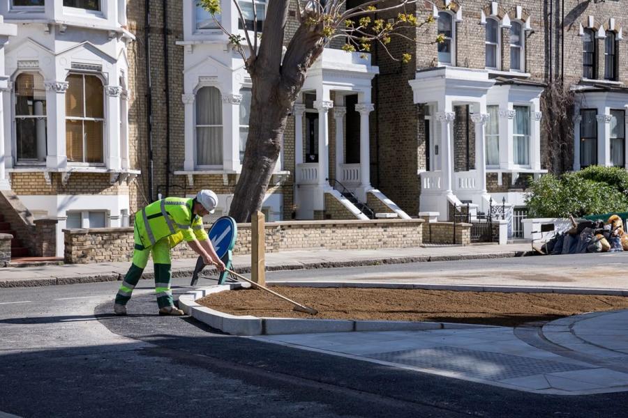 New rain gardens taking shape in Edith Road, West Kensington