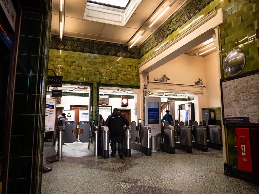 Inside the Grade II-listed Barons Court station