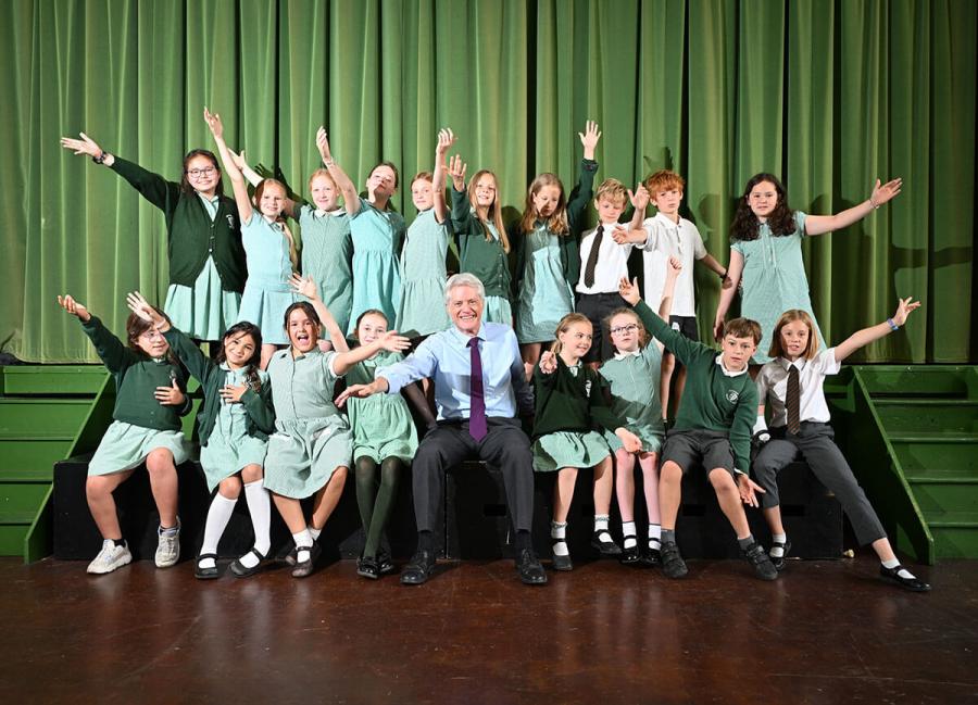 MP Ben Coleman (front, centre) joins All Saints primary students