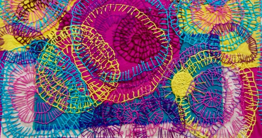 One of Amarjeet's experimental hand stitching pieces