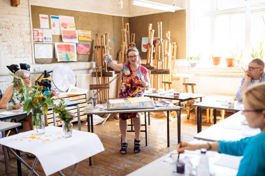 Watercolour class at the Macbeth Centre