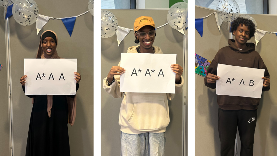 L-R: Phoenix Academy students Nawal, Radwan and Ridwan