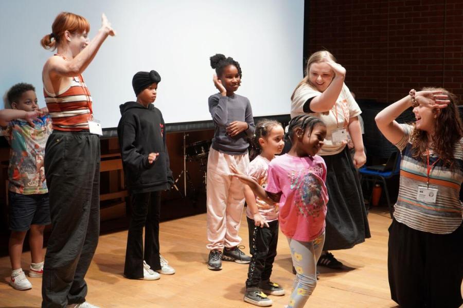 Young carers perform their dance at the showcase