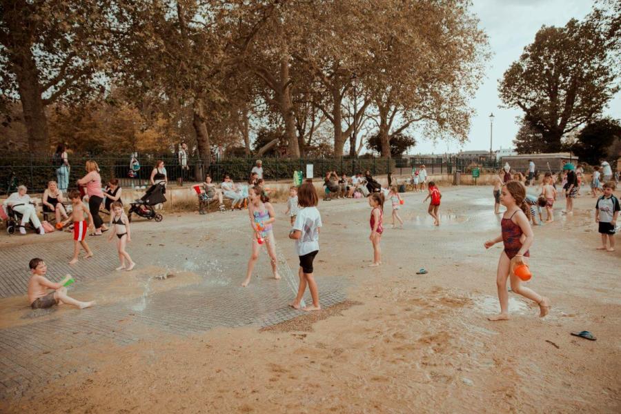 Bishops Park's splashpad