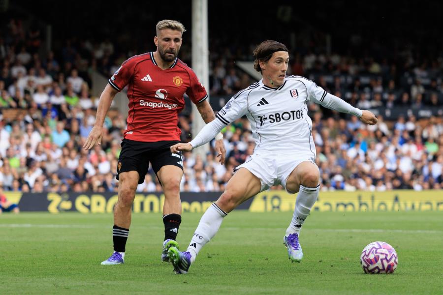 Harry Wilson gets away from Luke Shaw