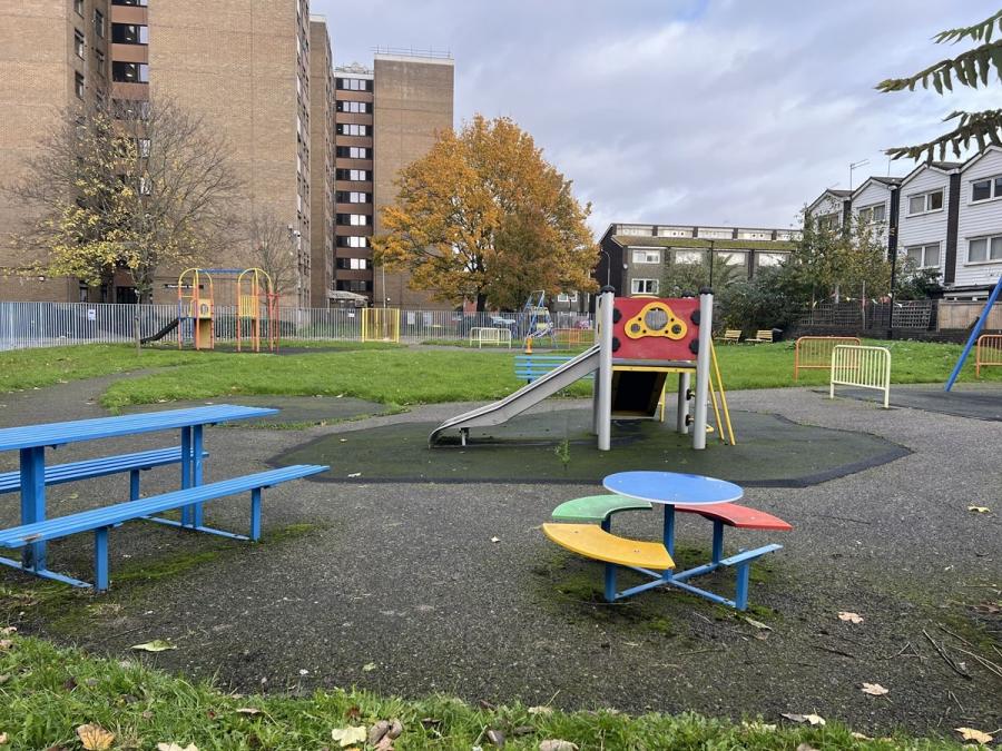 Inside the playground