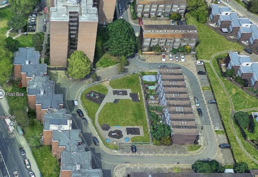 Ivatts Place playground aerial view