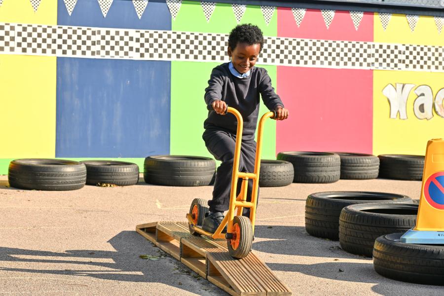 The new scooter track is a hit with the kids