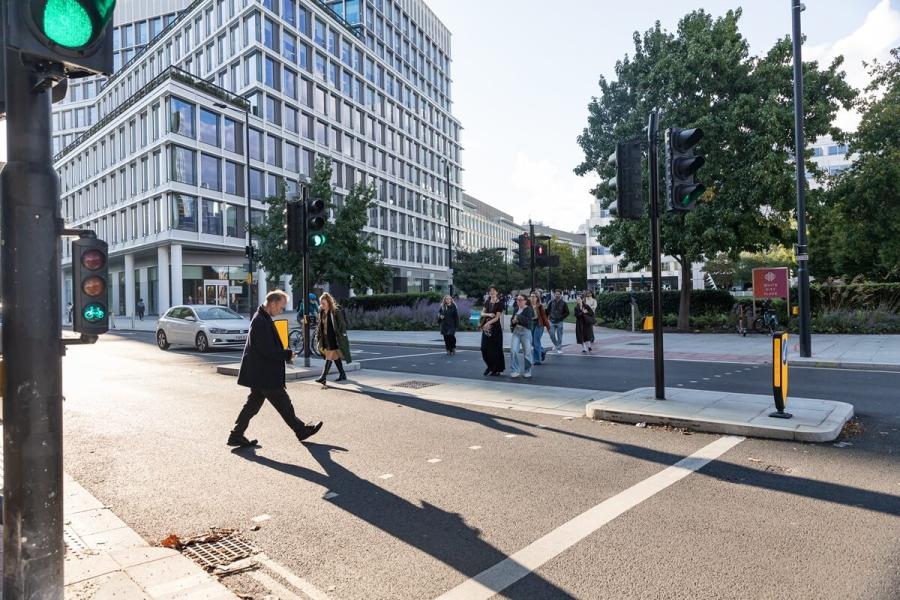 New and improved pedestrian crossing to White City Place at South Africa Road
