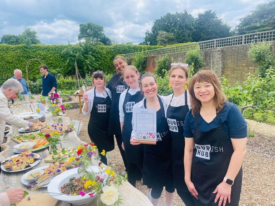 Andreea and team at a Nourish Hub event