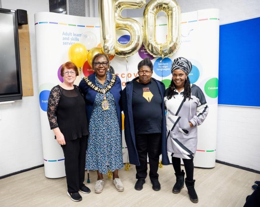 H&F Mayor Sharon Holder (second from left) attended the Celebration of Success event on Monday 3 November