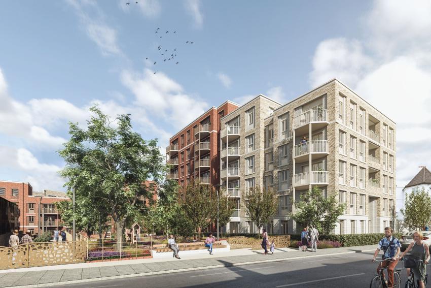 An artist's impression of the new Hartopp and Lannoy housing development.