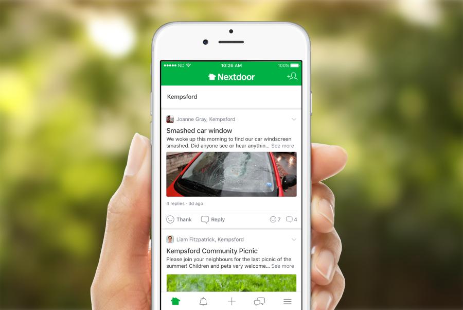 You can access Nextdoor on your smartphone